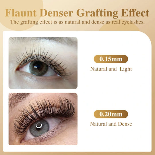 Nagaraku Air Series Double Tips Ellipse Eyelash Extensions 0.20c Mixed 8-15mm