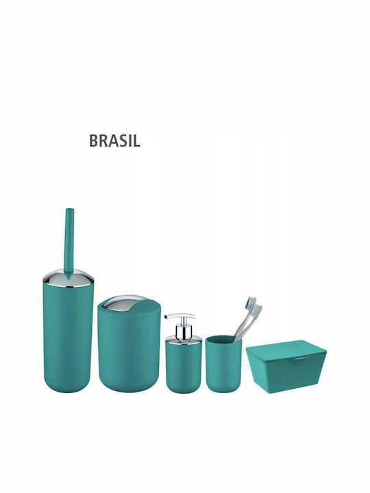 Wenko Brasil 212251121 Metallic Toilet Brush Turquoise