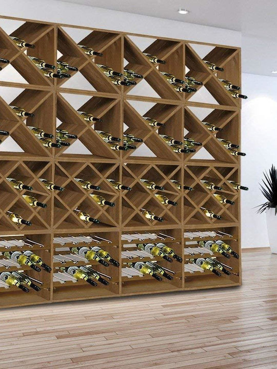 Kesper Freistehend Weinkeller Hölzernes für 15 Flaschen Dark Brown 50x50x25εκ.