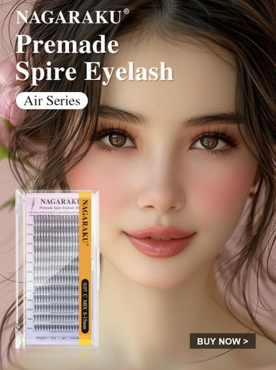 Nagaraku Premad Wings Spire Lash 0.07c Mix 8-15mm
