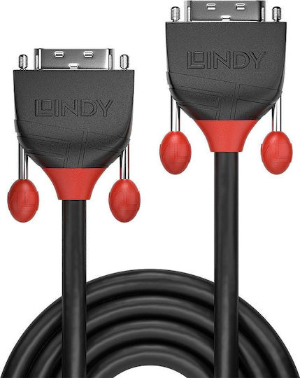 Lindy Кабел DVI-D мъжки - DVI-D мъжки 5м Черен (LINE4)