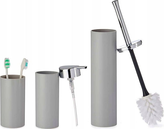 Berilo S3609780 Badezimmer-Accessoire-Set Kunststoff Gray 3Stück