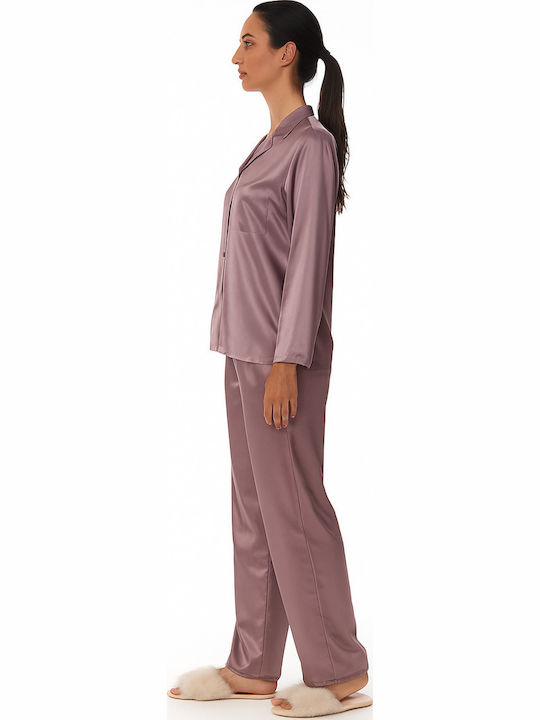 Pen-ky Winter Women's Pyjama Set Mocha