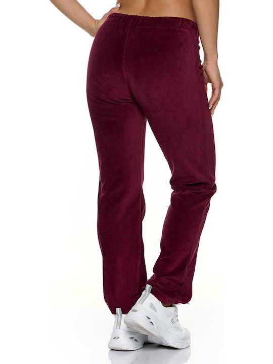 Sweatpants Velvet Burgundy