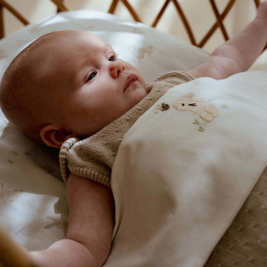 Little Dutch Baby Sheet Crib Cotton White 110x140cm
