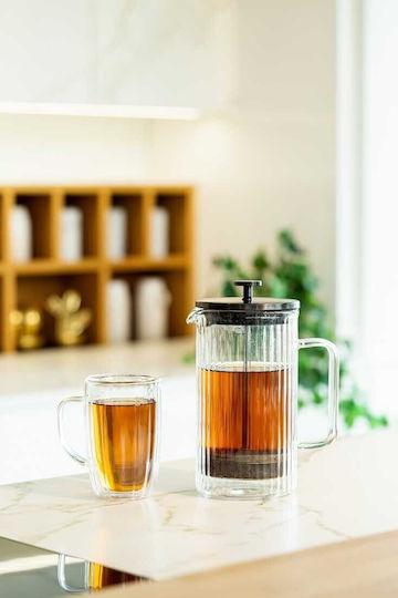 Vialli Design Manual Filter Coffee Maker Stainless Steel Black 1lt