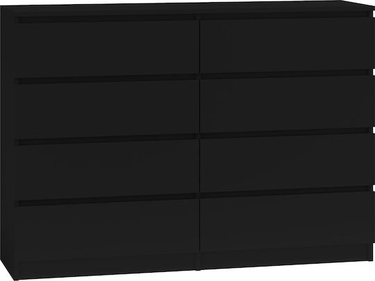 Συρταριέρα Креватокамарас Дървена M8 с 8 чекмеджета CZERŃ 138x40x97бр