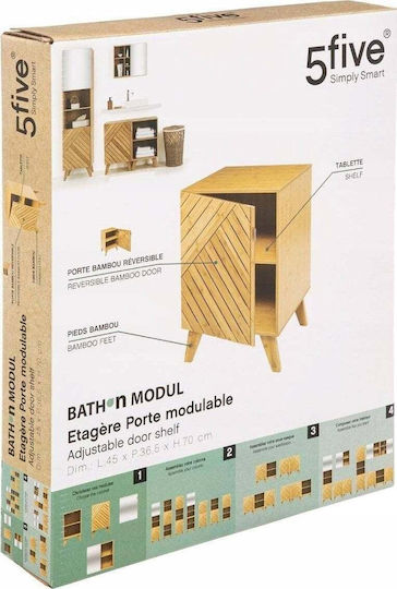 Bathroom Cabinet 45x38x70cm Natural Wood