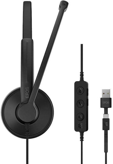 Epos IMPACT MS Stereo On Ear Multimedia Ακουστικά με μικρόφωνο και σύνδεση USB-A / USB-C