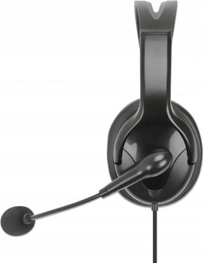 Manhattan Mono USB Headset On Ear Multimedia Ακουστικά με μικρόφωνο και σύνδεση USB-A