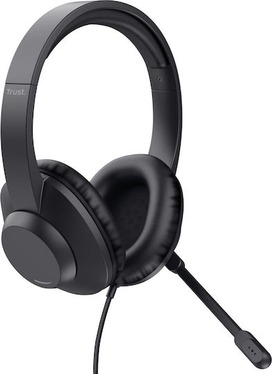 Trust Ayda Max On Ear Multimedia Ακουστικά με μικρόφωνο και σύνδεση USB-A / USB-C