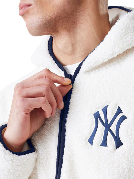 Men's Cardigan with Hood White