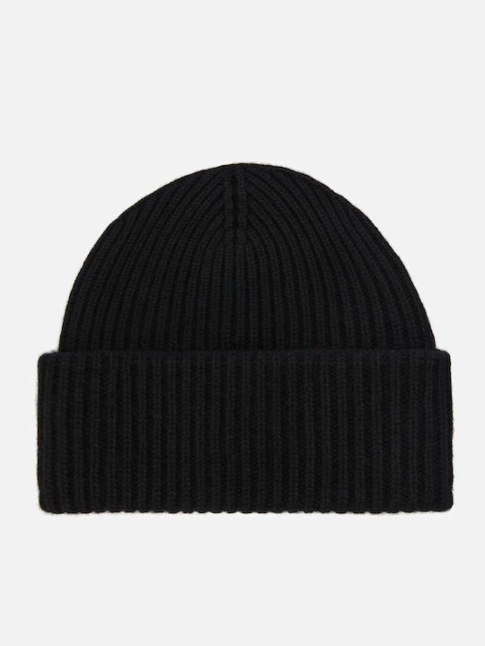 Berry Beanie Unisex Σκούφος Πλεκτός σε Μαύρο χρώμα