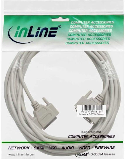 InLine Καλώδιο RS232 25-pin male σε RS232 25-pin female 30m (11430M)