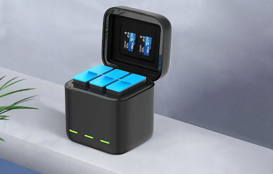 Telesin 3-slot Charger Box Charger for GoPro Hero 11 / Hero 10 / Hero 9