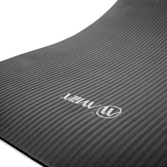 Plura Exercise Mat Black with Carry Strap (183x60x1.5cm)