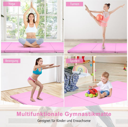 Costway Klappbares Trainingsmatte Pilates Rosa