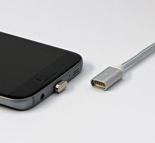 Magnetic Щепсел USB-C мъжки Сребрист
