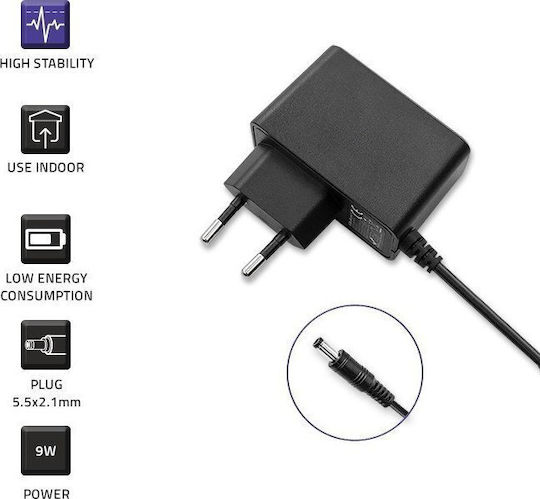 Qoltec Universal Τροφοδοτικό 9 1A με Ισχύ 9W