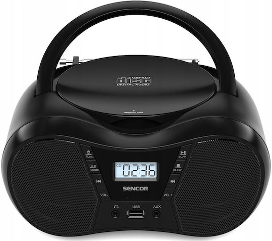 Sencor SPT 2300 BK Φορητό Ηχοσύστημα με Bluetooth / CD / MP3 / USB / Ραδιόφωνο Μαύρο