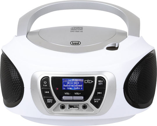 Trevi Portable Sound System with USB Radio CD White