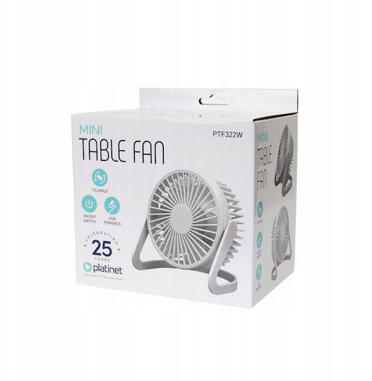 Table Fan Platinet Usb White