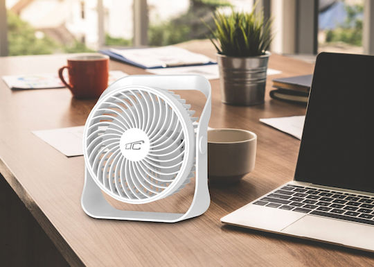 Kabelloses Schreibtischventilator USB 5W Weiß