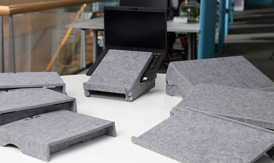 Bakker Elkhuizen Q-doc 100 Circular Computer & Peripheral Stands Peripheriegeräte Gray