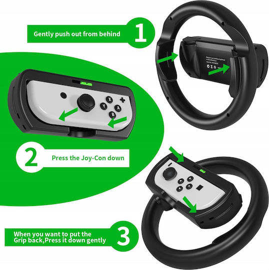 JYS 2x Steering Wheel + Handle 2 in 1 for Nintendo Switch OLED Nintendo Switch