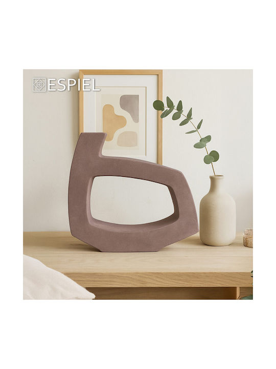 Espiel Espiel Dekorative Keramikvase Rote 22,5x25,5xH25,5cm