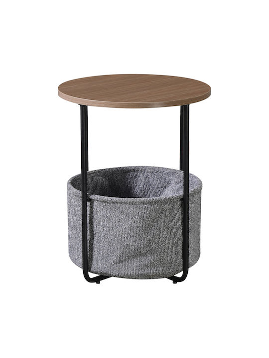 Round Side Table Fredami Wooden Sonoma L40xW40xH50cm