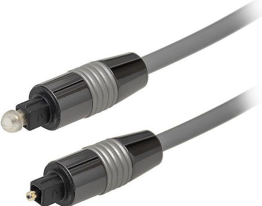 Blow Optical Audio Cable TOS male - TOS male Γκρι 1.5m (DM-0571)