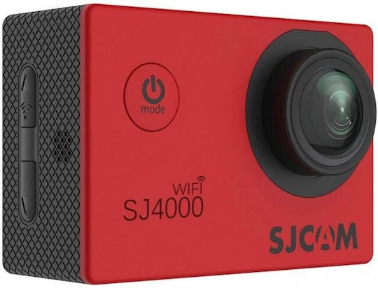 SJCAM SJ4000 Air Cameră De Acțiune 4K Ultra HD Impermeabilă (Cu Husă) Standard Cu Ecran 2" Și Wi-Fi Roșie
