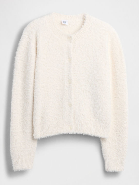 Kids Cardigan Knitted Ivory Frost