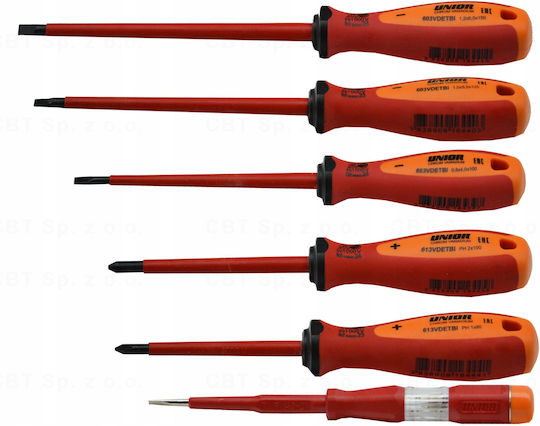 Unior 603CS6TVDETBI Set 6 Electrician VDE 250V Screwdrivers