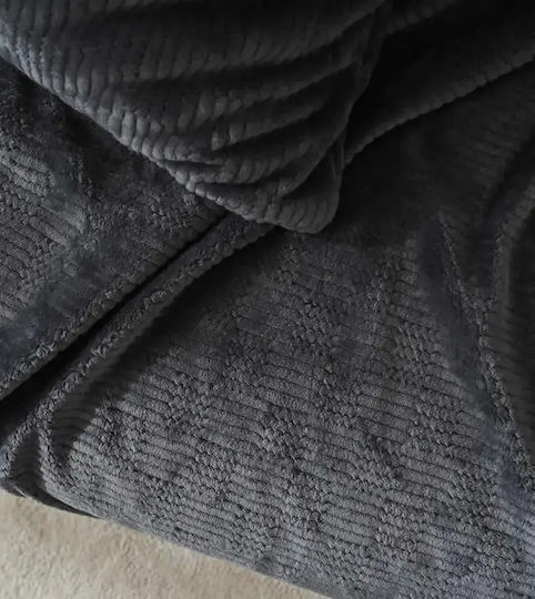 Gofis Home Three-Seater Sofa Throw 2 Sides Jacquard 109x300cm Pearl Grey 109/15