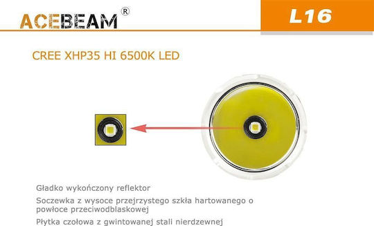 Acebeam Flashlight LED with Maximum Brightness 67000lm Green