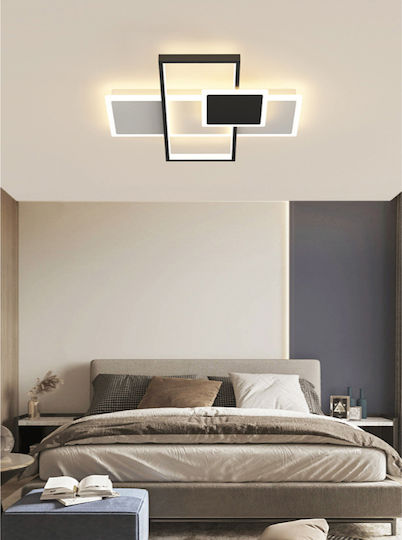 ArkoLight Πλαφονιέρα Οροφής Μαύρη με Ενσωματωμένο LED και Τηλεχειριστήριο
