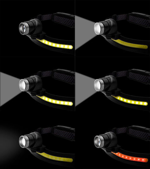Neo Tools Lumină de lucru și de sit, cu baterie Lanternă Frontală LED IPX4 cu Luminozitate Maximă 400lm