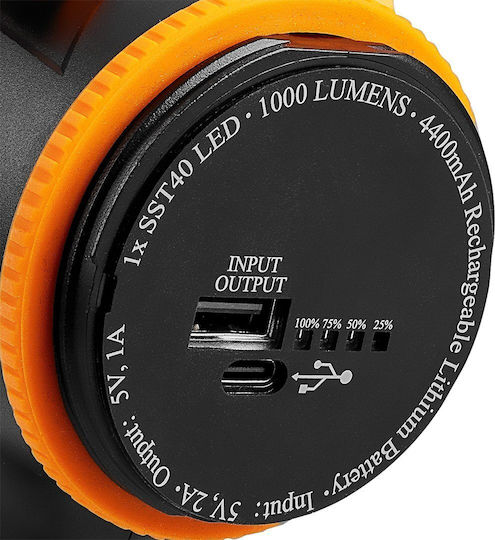 Neo Tools Wiederaufladbar Handstrahler LED IP44 mit maximaler Helligkeit 1000lm