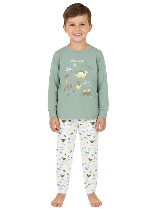 Energiers Kids' Pajamas Winter Multicolored Gino Dino