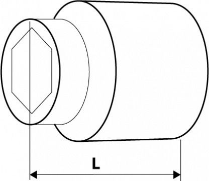 Topex Căpăcel Hexagonal cu Patrat de Prindere 1/2" Diametru 1/2" 1buc