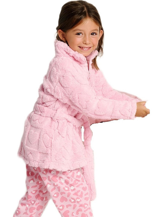 Muydemi Παιδική Ρόμπα Χειμωνιάτικη Fleece Ροζ Muydemi Παιδική Ρόμπα Χειμωνιάτικη Fleece Ροζ