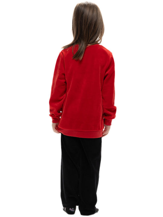 Galaxy Kids' Pajamas Winter Cotton red