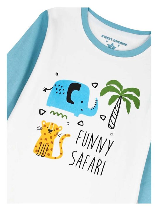 Energiers Παιδική Πιτζάμα Χειμωνιάτικη Πολύχρωμη Funny Safari