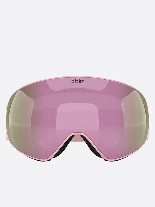 Bliz Ski & Snowboard Goggles Kids Pink with Lens in Pink Color