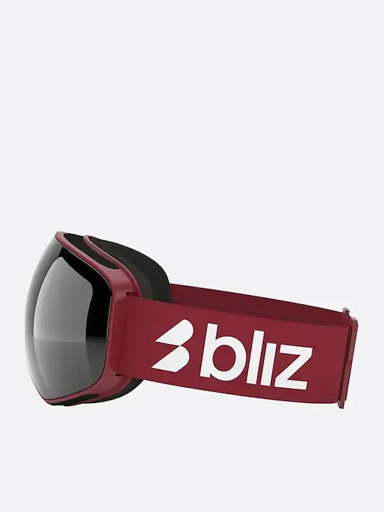Bliz Μάσκα Σκι & Snowboard Ενηλίκων Ασημί με Φακό Φιμέ