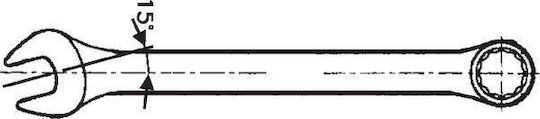 Teng Tools Σπαστό Γερμανοπολύγωνο 15mm
