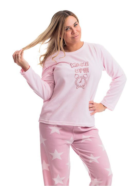 Sexen Παιδική Πιτζάμα Χειμωνιάτικη Fleece Ροζ Sexen Παιδική Πιτζάμα Χειμωνιάτικη Fleece Ροζ