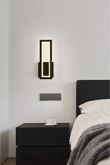 ArkoLight Leuchte Wand mit Integrierter LED und Neutralweißes Licht Schwarz